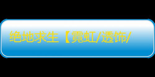 绝地求生【霓虹/透饰/预判梓喵/物资/雷达/过玄武磐石】辅助